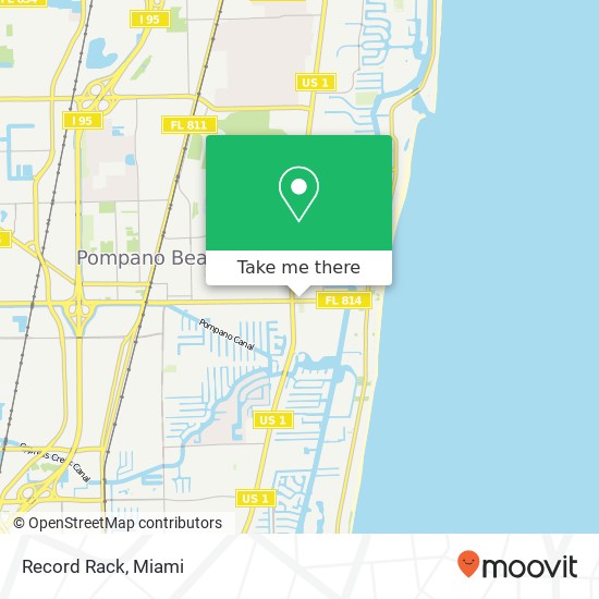 Mapa de Record Rack, 2205 E Atlantic Blvd Pompano Beach, FL 33062