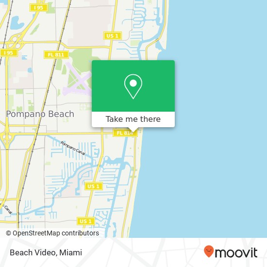 Mapa de Beach Video, 3312 E Atlantic Blvd Pompano Beach, FL 33062