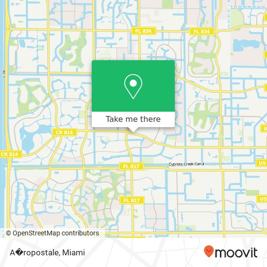 Mapa de A�ropostale, 9501 W Atlantic Blvd Coral Springs, FL 33071