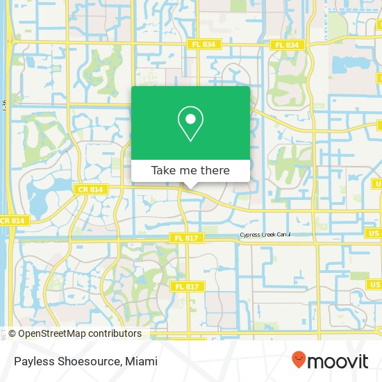 Mapa de Payless Shoesource, 9461 W Atlantic Blvd Coral Springs, FL 33071