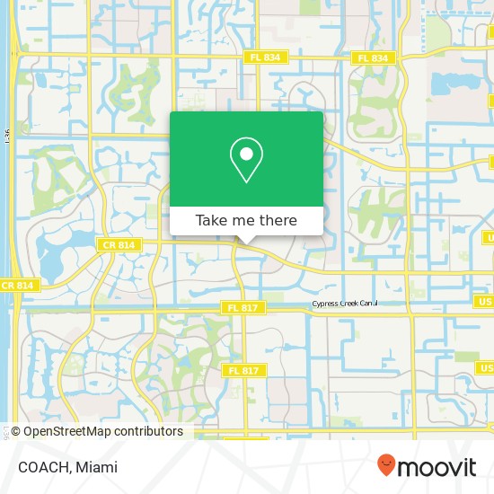 Mapa de COACH, 9497 W Atlantic Blvd Coral Springs, FL 33071