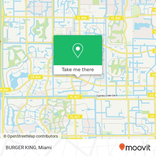 Mapa de BURGER KING, 9373 W Atlantic Blvd Coral Springs, FL 33071