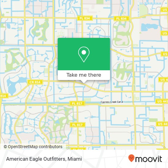 Mapa de American Eagle Outfitters, 9183 W Atlantic Blvd Coral Springs, FL 33071