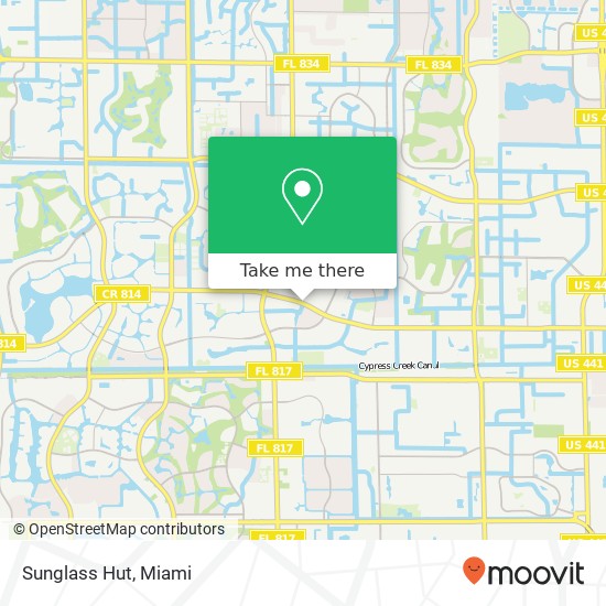 Mapa de Sunglass Hut, 9129 W Atlantic Blvd Coral Springs, FL 33071