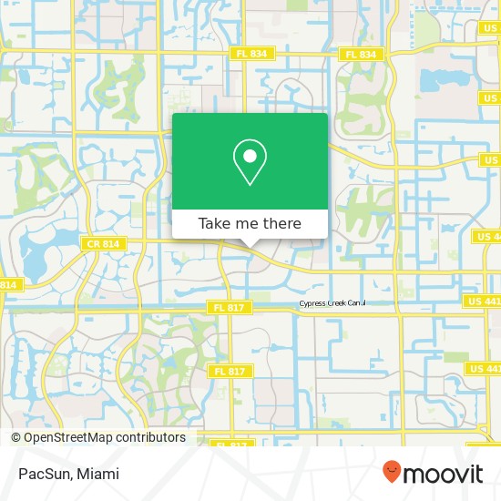 Mapa de PacSun, 9161 W Atlantic Blvd Coral Springs, FL 33071