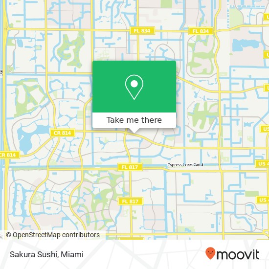 Mapa de Sakura Sushi, 9417 W Atlantic Blvd Coral Springs, FL 33071