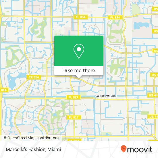 Mapa de Marcella's Fashion, 9225 W Atlantic Blvd Coral Springs, FL 33071