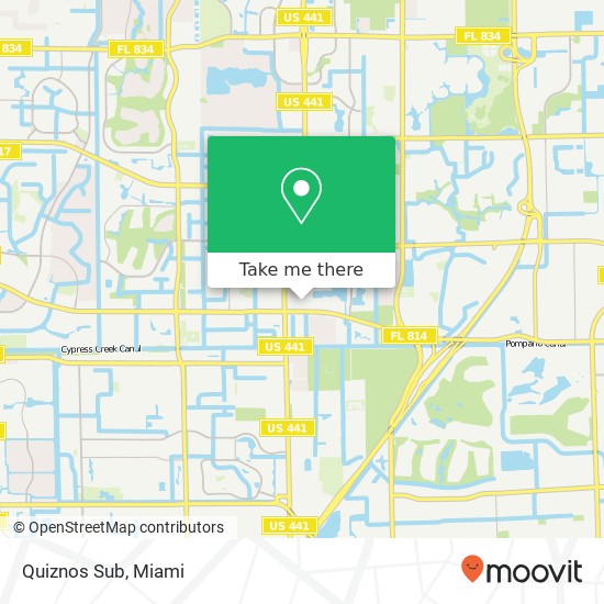 Mapa de Quiznos Sub, 5501 W Atlantic Blvd Margate, FL 33063