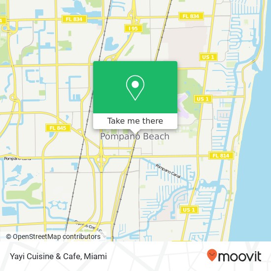 Mapa de Yayi Cuisine & Cafe, 667 N Dixie Hwy Pompano Beach, FL 33060