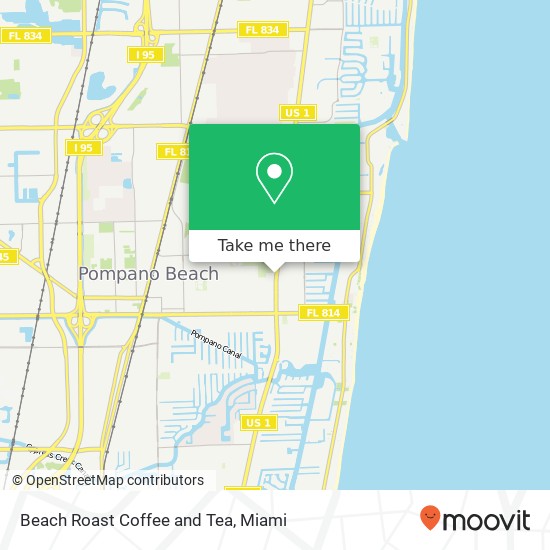 Mapa de Beach Roast Coffee and Tea, 655 N Federal Hwy Pompano Beach, FL 33062