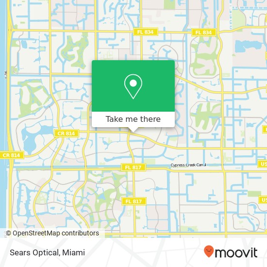 Mapa de Sears Optical, 9565 W Atlantic Blvd Coral Springs, FL 33071