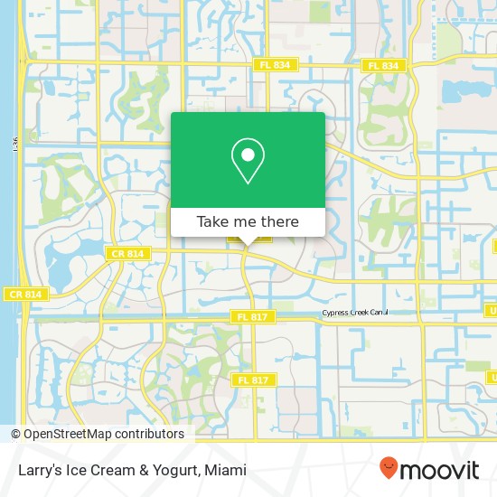 Mapa de Larry's Ice Cream & Yogurt, 749 N University Dr Coral Springs, FL 33071