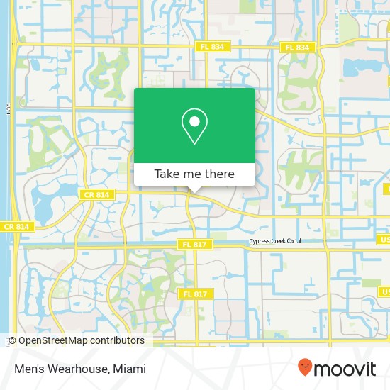 Mapa de Men's Wearhouse, 9561 W Atlantic Blvd Coral Springs, FL 33071