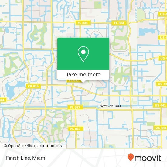 Mapa de Finish Line, 9527 W Atlantic Blvd Coral Springs, FL 33071