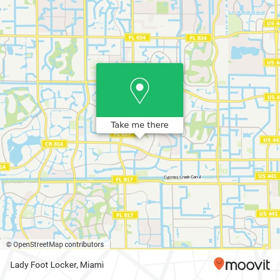 Mapa de Lady Foot Locker, 9553 W Atlantic Blvd Coral Springs, FL 33071