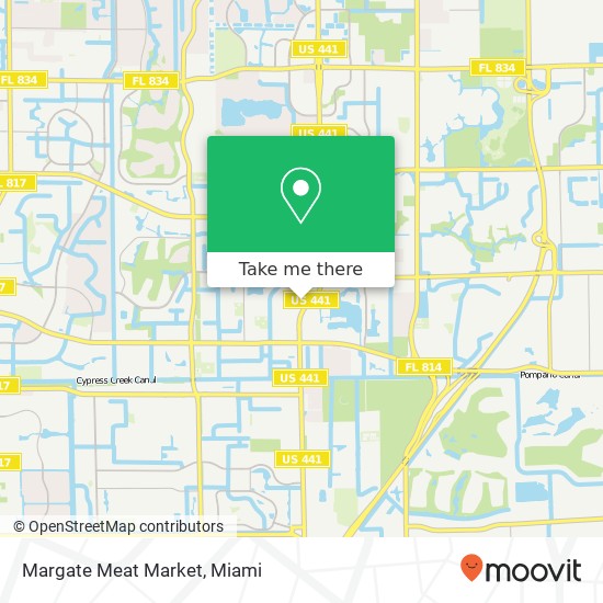 Mapa de Margate Meat Market, 1021 N State Road 7 Margate, FL 33063