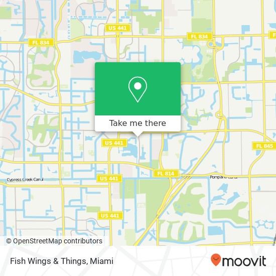 Mapa de Fish Wings & Things, 1139 Banks Rd Pompano Beach, FL 33063