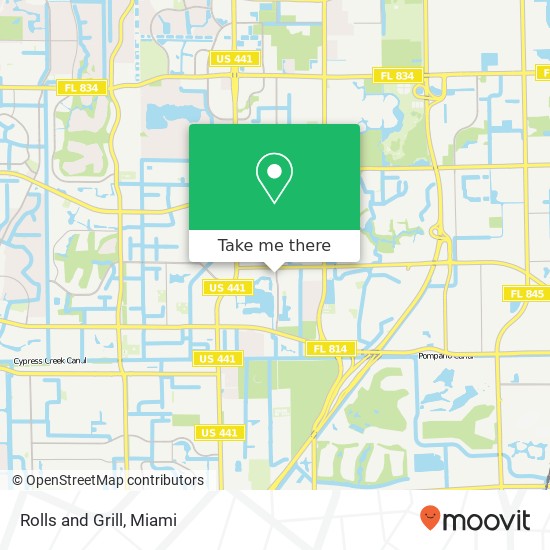 Mapa de Rolls and Grill, 1139 Banks Rd Pompano Beach, FL 33063