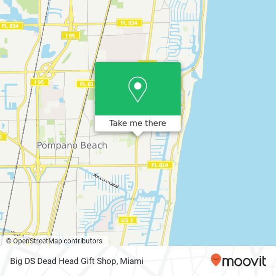 Mapa de Big DS Dead Head Gift Shop, 896 N Federal Hwy Pompano Beach, FL 33062
