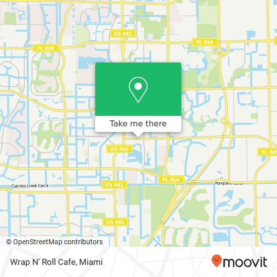 Mapa de Wrap N' Roll Cafe, 5241 Coconut Creek Pkwy Margate, FL 33063