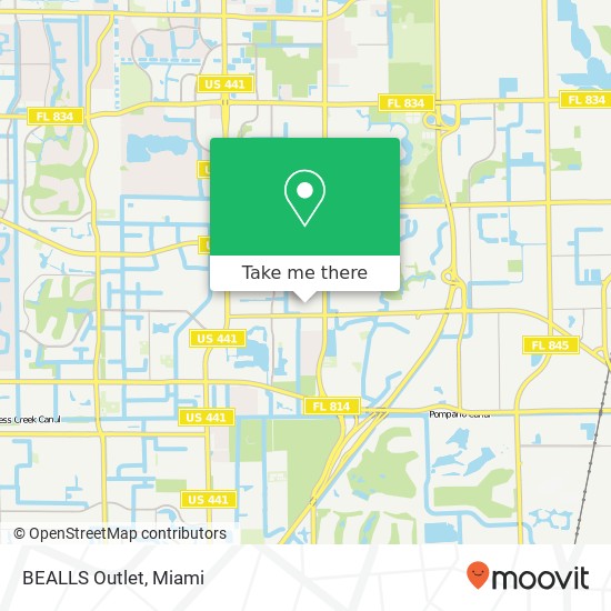 Mapa de BEALLS Outlet, 4871 Coconut Creek Pkwy Coconut Creek, FL 33063