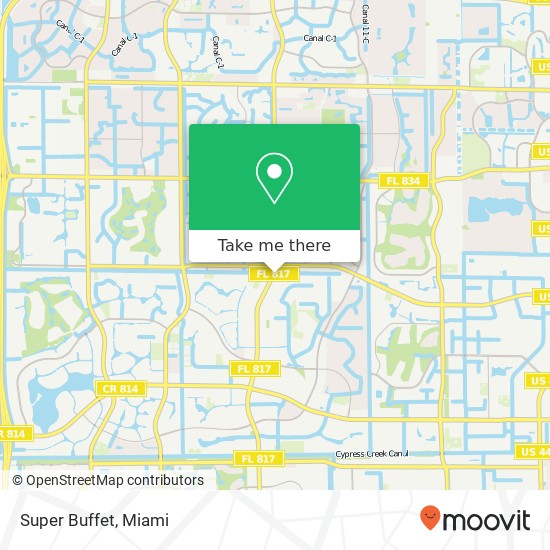 Mapa de Super Buffet, 2101 N University Dr Coral Springs, FL 33071