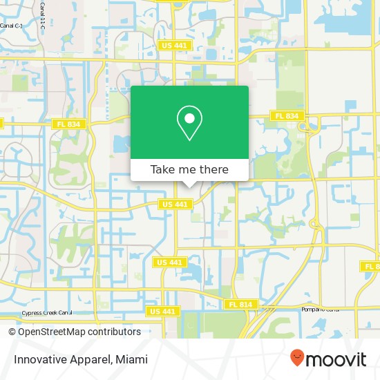 Mapa de Innovative Apparel, 5415 NW 24th St Margate, FL 33063