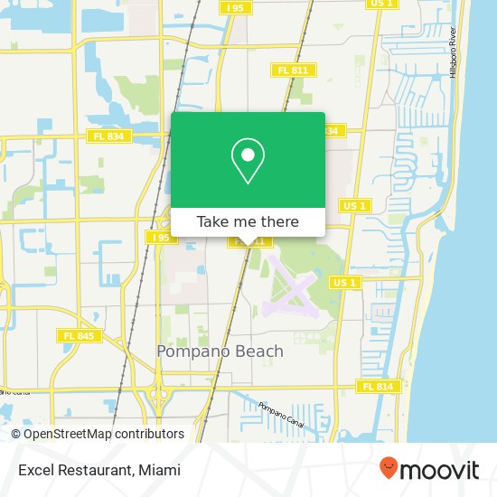Mapa de Excel Restaurant, 2001 N Dixie Hwy Pompano Beach, FL 33060