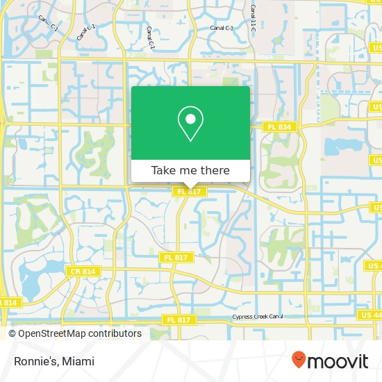 Mapa de Ronnie's, 2139 N University Dr Coral Springs, FL 33071