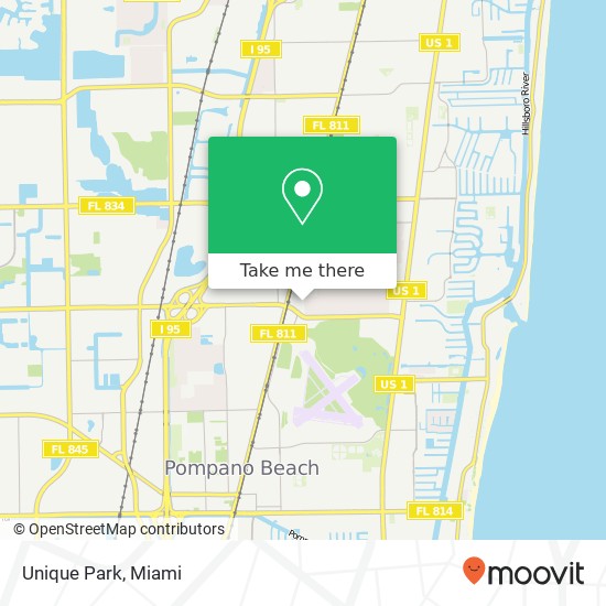 Mapa de Unique Park, 515 NE 24th St Pompano Beach, FL 33064