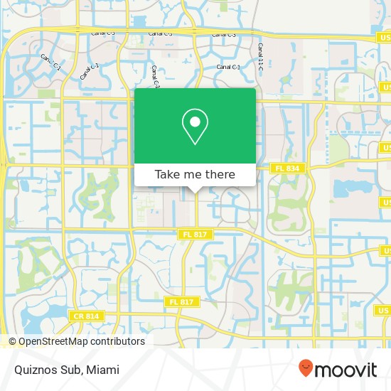 Mapa de Quiznos Sub, 2888 N University Dr Coral Springs, FL 33065