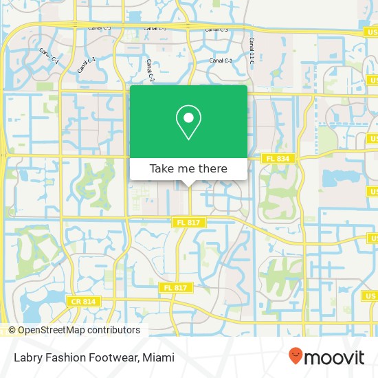 Mapa de Labry Fashion Footwear, 2818 N University Dr Coral Springs, FL 33065