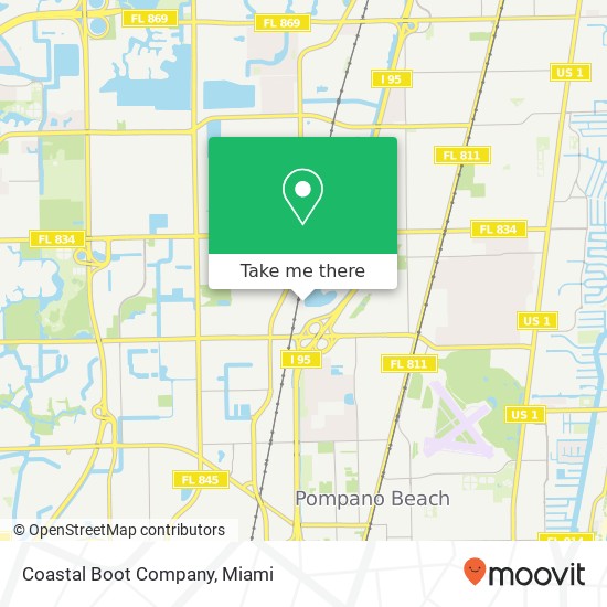 Mapa de Coastal Boot Company, 2821 Center Port Cir Pompano Beach, FL 33064