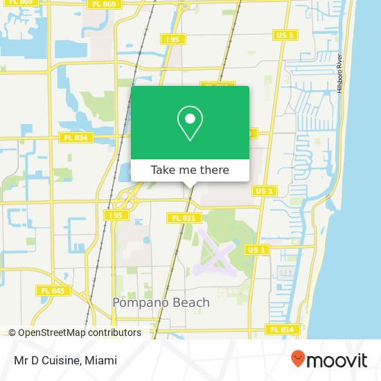Mapa de Mr D Cuisine, 2551 N Dixie Hwy Pompano Beach, FL 33064