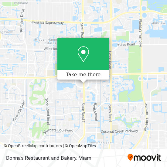 Mapa de Donna's Restaurant and Bakery