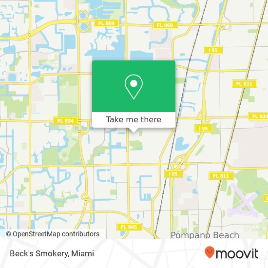 Mapa de Beck's Smokery, 1905 NW 32nd St Pompano Beach, FL 33064