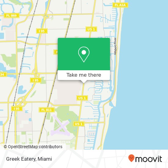 Mapa de Greek Eatery, 3118 N Federal Hwy Pompano Beach, FL 33064