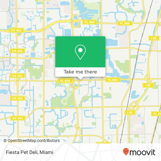 Mapa de Fiesta Pet Deli, 2900 W Sample Rd Pompano Beach, FL 33073
