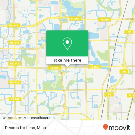 Mapa de Denims for Less, 2900 W Sample Rd Pompano Beach, FL 33073