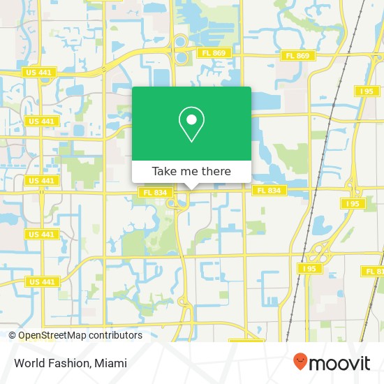 Mapa de World Fashion, 2900 W Sample Rd Pompano Beach, FL 33073