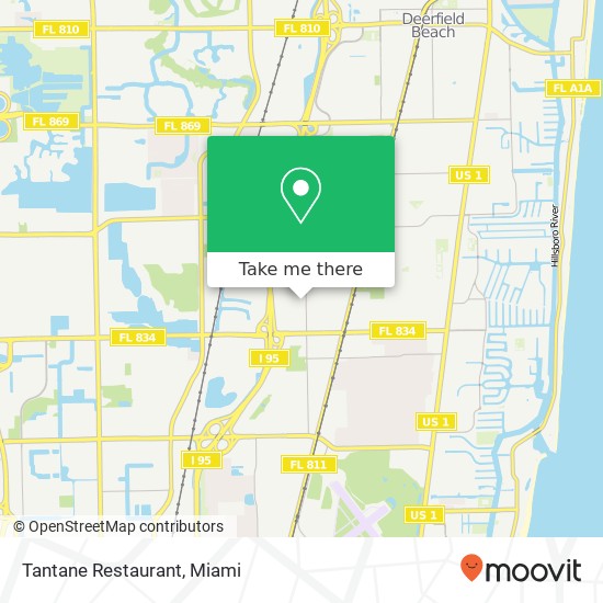 Mapa de Tantane Restaurant, 272 NE 40th St Pompano Beach, FL 33064