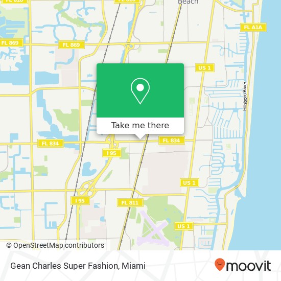 Gean Charles Super Fashion, 583 E Sample Rd Pompano Beach, FL 33064 map