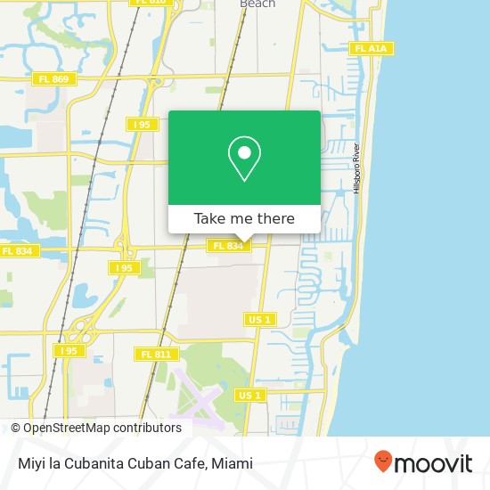 Mapa de Miyi la Cubanita Cuban Cafe, 1553 E Sample Rd Pompano Beach, FL 33064