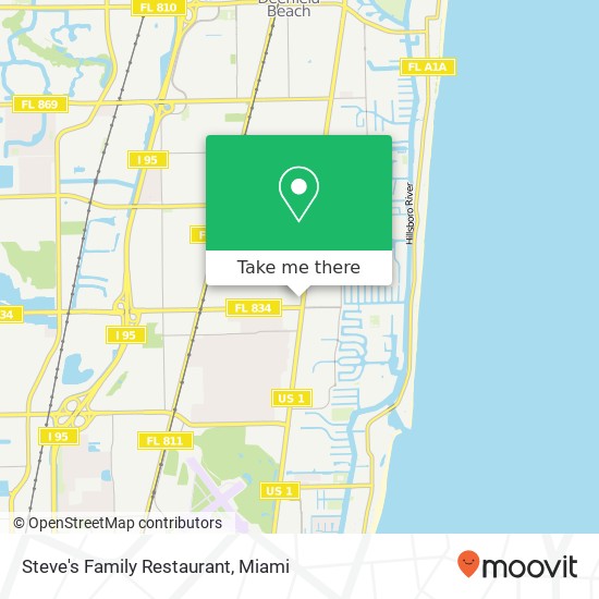 Steve's Family Restaurant, 3685 N Federal Hwy Pompano Beach, FL 33064 map
