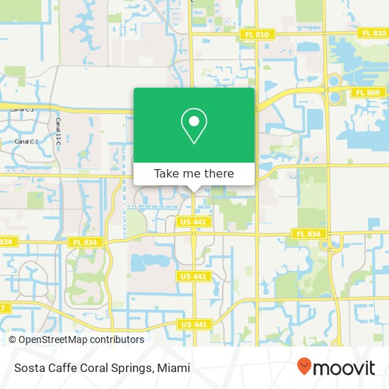 Sosta Caffe Coral Springs, 4320 N State Road 7 Pompano Beach, FL 33073 map