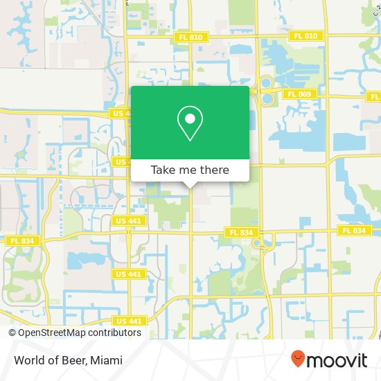 Mapa de World of Beer, 4437 Lyons Rd Coconut Creek, FL 33073