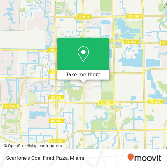Mapa de Scarfone's Coal Fired Pizza, 4443 Lyons Rd Coconut Creek, FL 33073