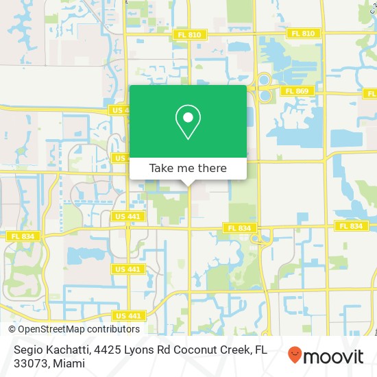 Segio Kachatti, 4425 Lyons Rd Coconut Creek, FL 33073 map