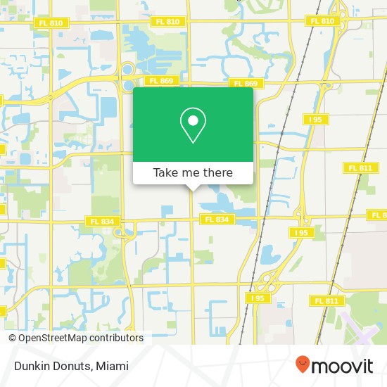 Mapa de Dunkin Donuts, 4100 N Powerline Rd Pompano Beach, FL 33073
