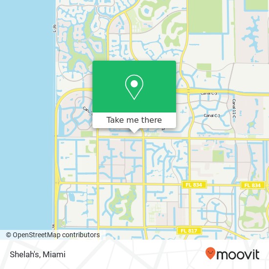 Mapa de Shelah's, 10633 Wiles Rd Coral Springs, FL 33076